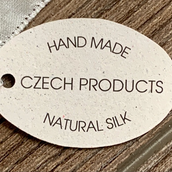 Hand Made Czech Republic Natural Silk Scarf  16/67” - Picture 6 of 8